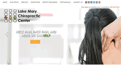 Desktop Screenshot of lakemarychiropractic.com