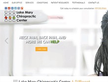 Tablet Screenshot of lakemarychiropractic.com